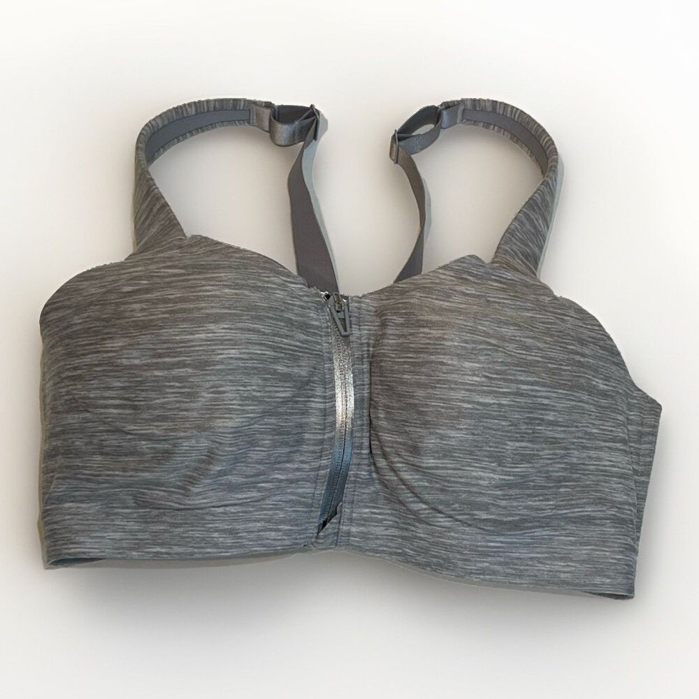 Victoria’s Secret Sports Bra Gray Heather 34DD Medium Support Knockout